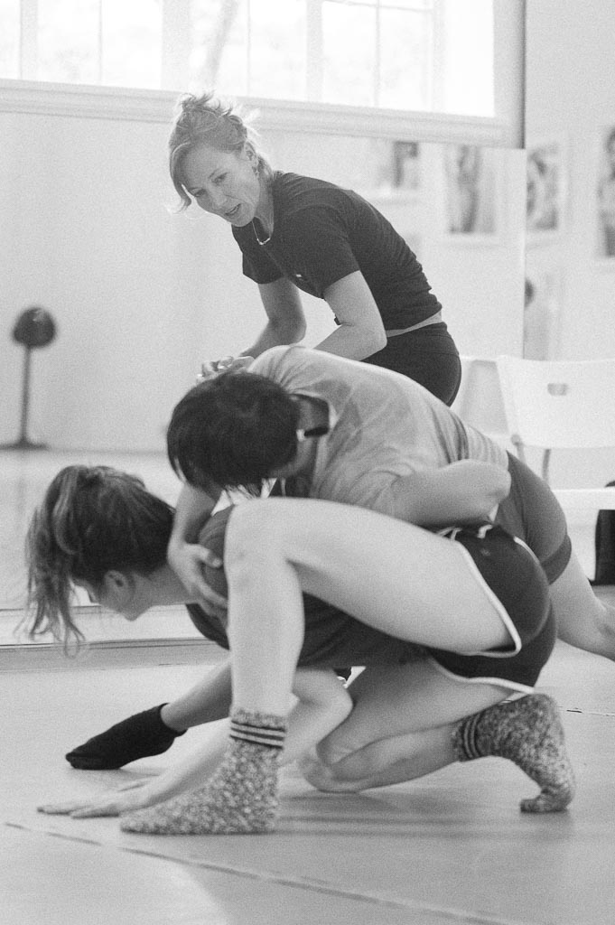 Didy Veldman rehearses with Lindsey Matheis and Ching Ching Wong of Northwest Dance Project