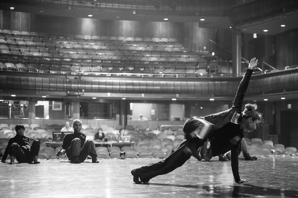 Samantha Campbell of Northwest Dance Project rehearsing Patrick Delcroix's 'Harmonie Defiguree'