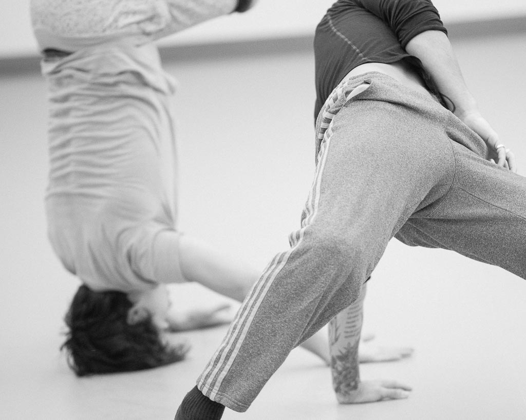 Elijah Labay and Franco Nieto rehearse at Northwest Dance Project