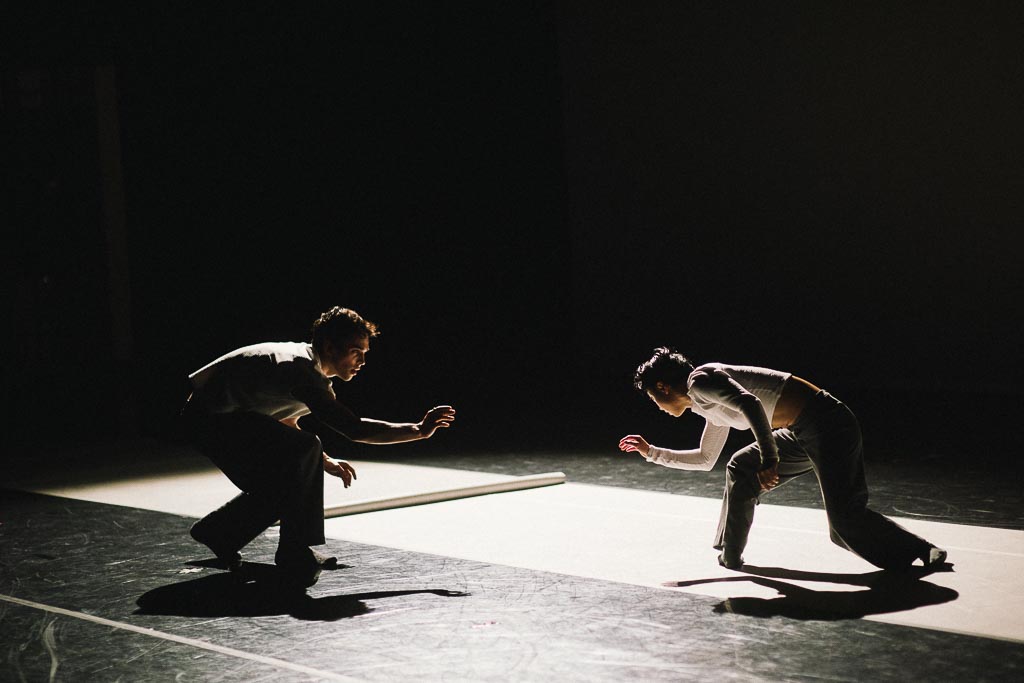 Ching Ching Wong and Viktor Usov of Northwest Dance Project rehearse Ihsan Rustem's 'Yidam'